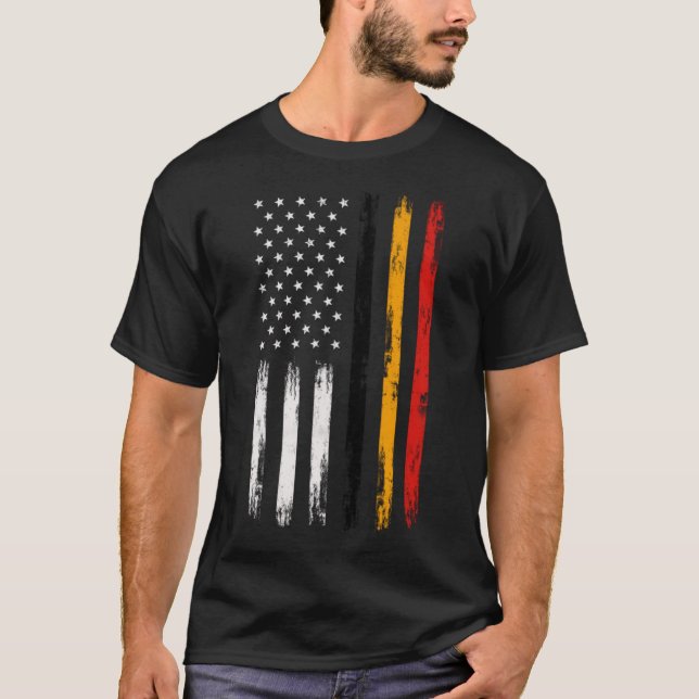 Belgian American Flag T Shirt - Pride Belgium USA  (Front)