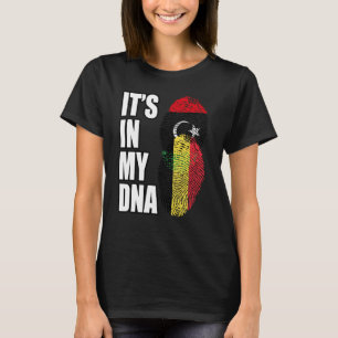 Belgian And Libyan Mix DNA Heritage Flag T-Shirt