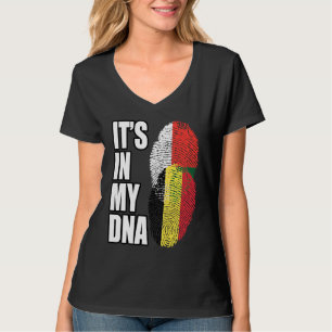 Belgian And Malagasy Mix DNA Heritage Flag T-Shirt