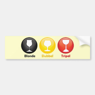 Belgian Beer Icons Bumper Sticker