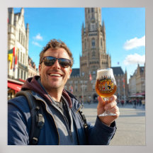 Belgian Beer Journey Through Bruges Poster