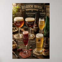 Belgian Beer Styles Tavern Guide Poster
