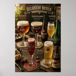 Belgian Beer Styles Tavern Guide Poster
