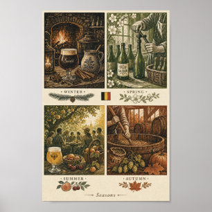 Belgian Beer Through the Seasons Poster