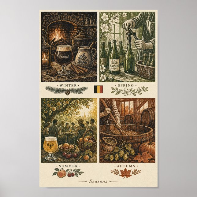 Belgian Beer Through the Seasons Poster (Front)