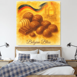 Belgian Bliss – Belgian Chocolate Watercolor  Canvas Print