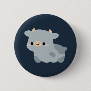 Belgian Blue Cow 6 Cm Round Badge