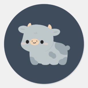 Belgian Blue Cow Classic Round Sticker