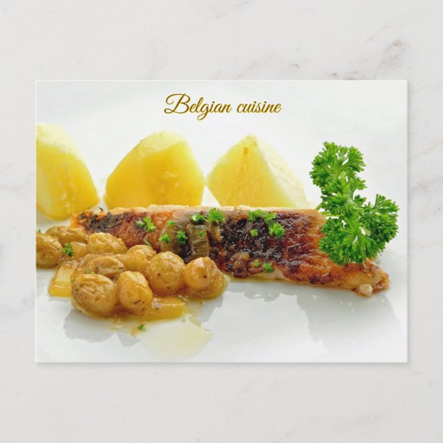 Belgian cuisine chicken holiday postcard (Front)