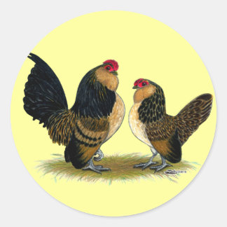 Belgian d'Anvers Bantams: Quail Classic Round Sticker