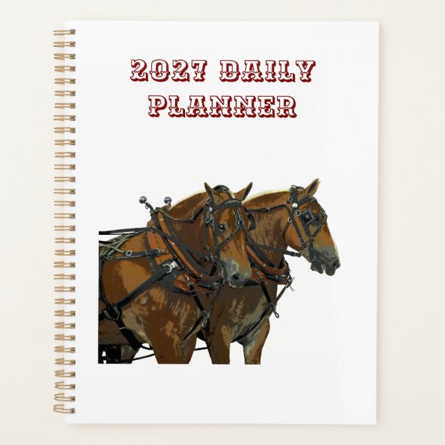 Belgian Draft Horse Daily Planner (Front)