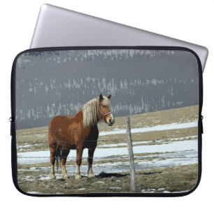 Belgian Draught Horse In Paddock Laptop Sleeve
