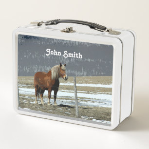 Belgian Draught Horse In Paddock Lunch Box