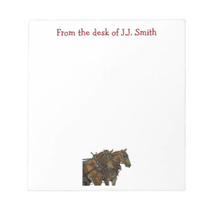 Belgian Draught Horse Team Notepad