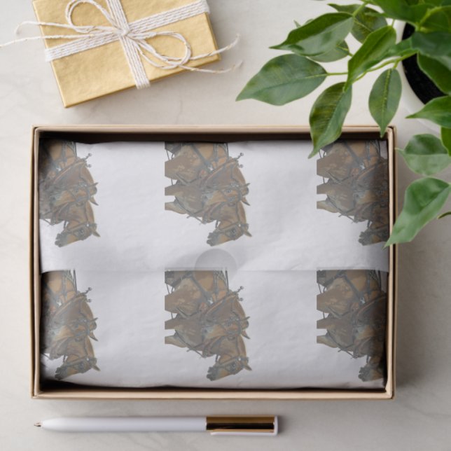 Belgian Draught Horse Team Tissue Paper (Gift)