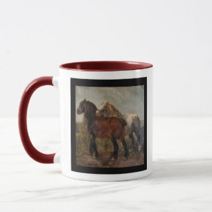 Belgian Draught Horse Vintage Fine Art Farm Painti Mug