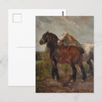 Belgian Draught Horse Vintage Fine Art Farm Painti