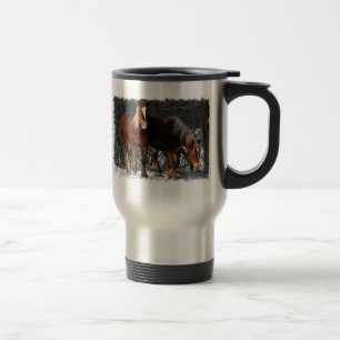 Belgian Draught Horses Stainless Travel Mug