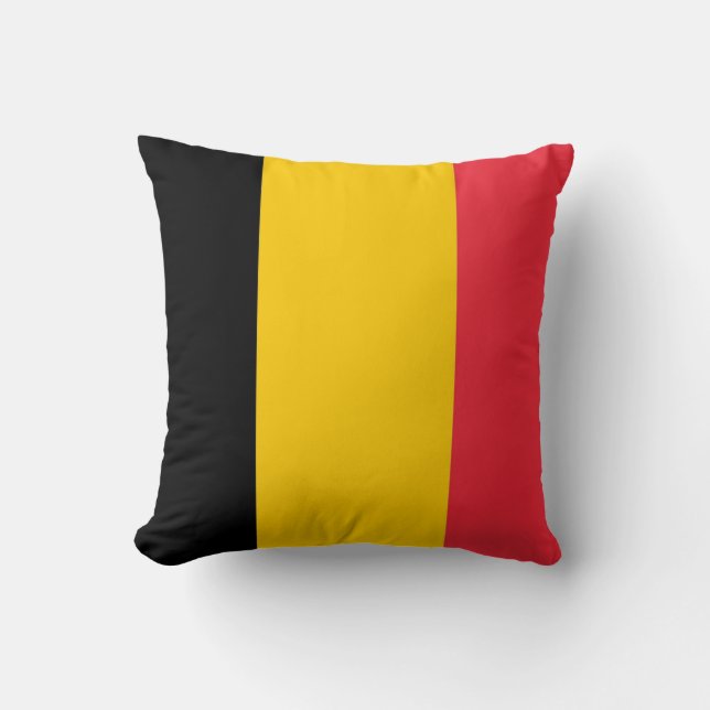 Belgian Flag American MoJo Pillow (Front)