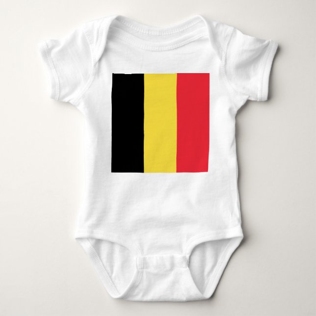 Belgian Flag Baby Bodysuit (Front)