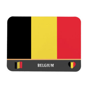 Belgian Flag & Belgian country travel / Belgium Magnet