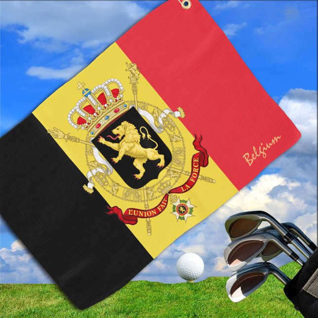 Belgian Flag & Belgium golf /sports Golf Brussel G Golf Towel (Creator Uploaded)