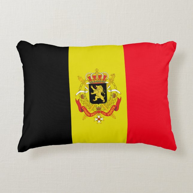 Belgian flag decorative cushion (Front)