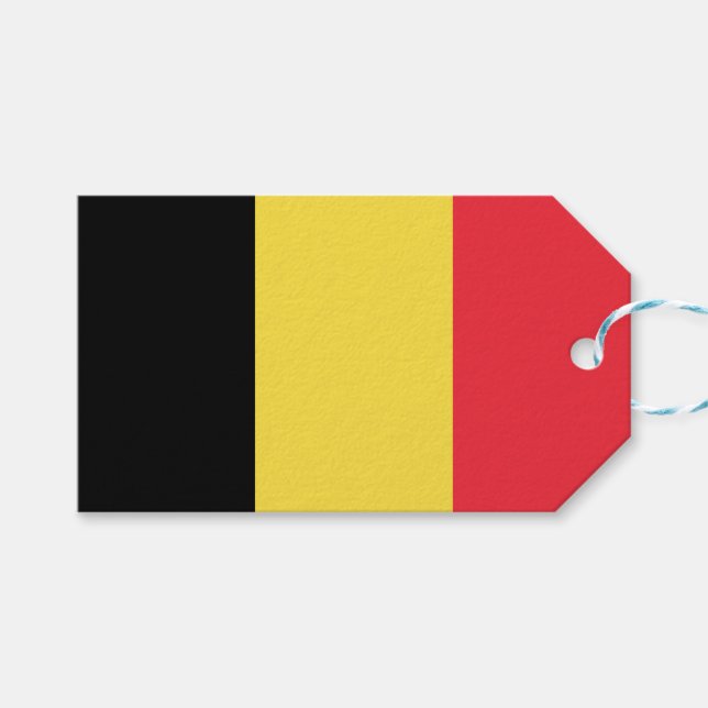 Belgian Flag Gift Tags (Front (Horizontal))