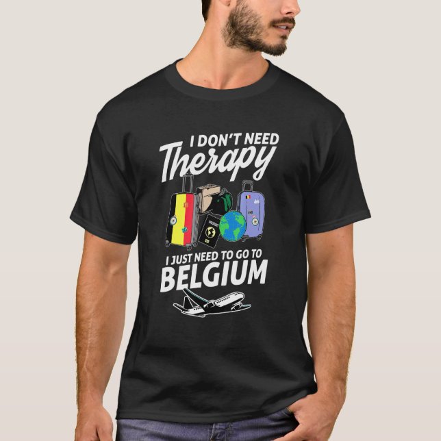 Belgian Flag I Belgium Flag I Vacation Belgium T-Shirt (Front)
