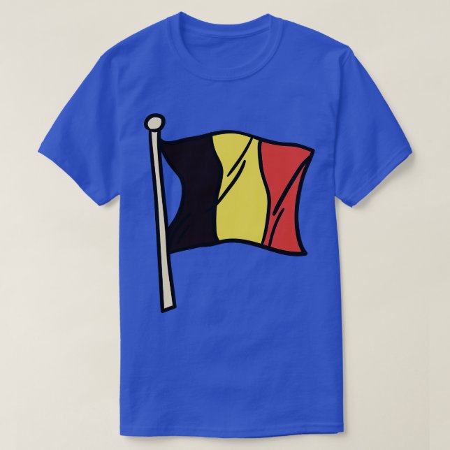 Belgian Flag Illustration T-Shirt (Design Front)