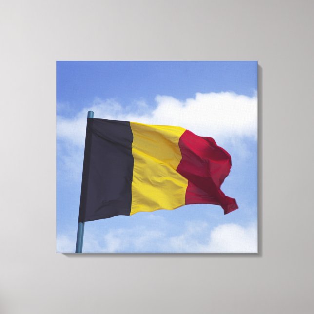 Belgian flag RF) Canvas Print (Front)