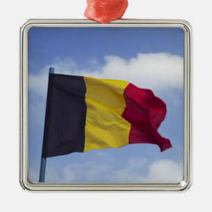 Belgian flag RF) Metal Tree Decoration