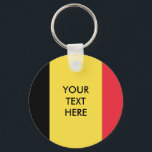 Belgian flag round button keychain for Belgium<br><div class="desc">Belgian flag round button keychain for Belgium. Country flag key chain design with personalised text.</div>