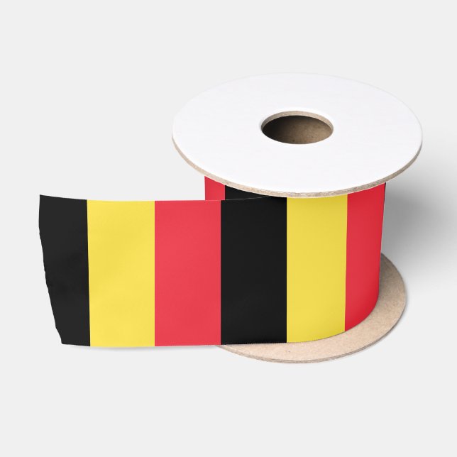 Belgian Flag Satin Ribbon (Spool)