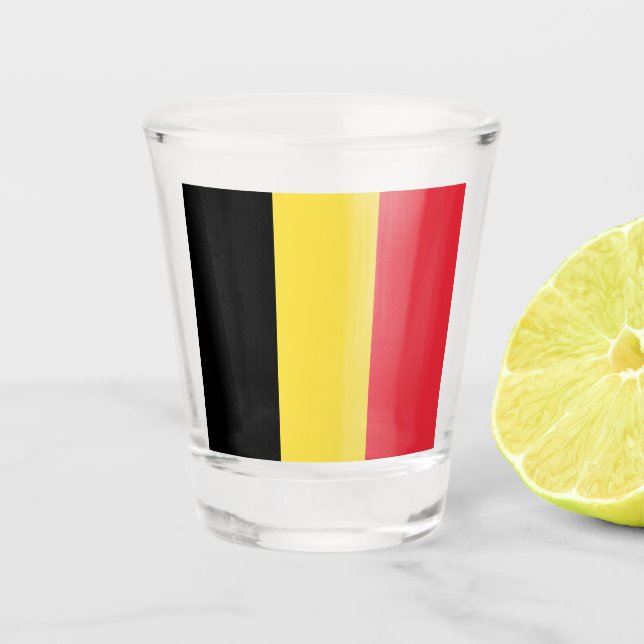 Belgian Flag Shot Glass (Front)