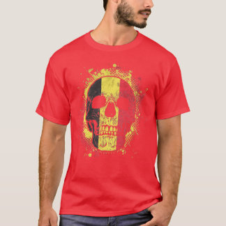 Belgian Flag Skull T-Shirt