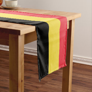 Belgian flag & Sports fan house decor /Belgium tri Short Table Runner