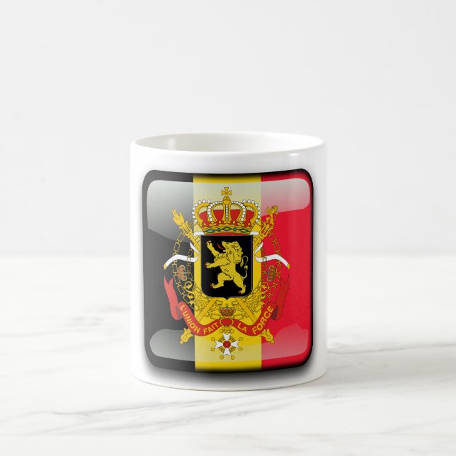 Belgian glossy flag coffee mug (Center)