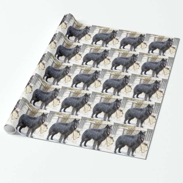 Belgian  (Groenendael) full Wrapping Paper (Unrolled)