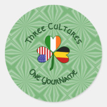 Belgian Irish American Shamrock Flag Personalised