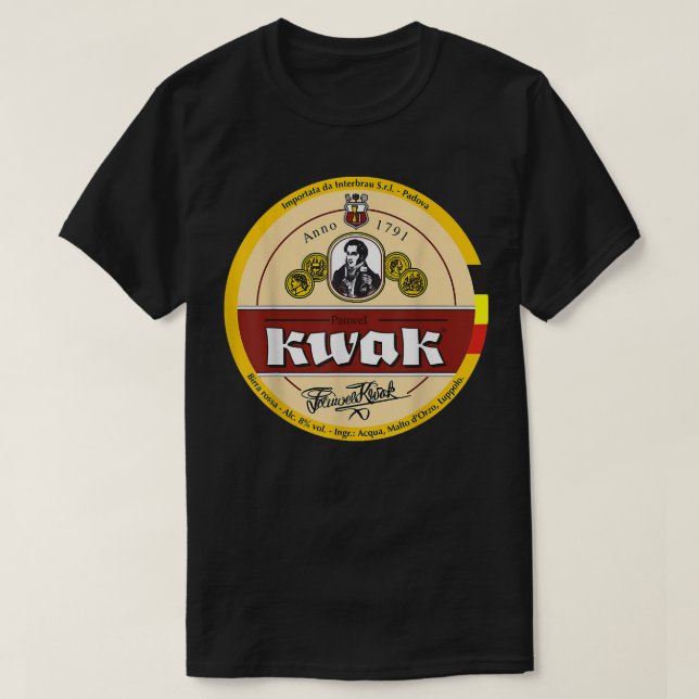 Belgian Kwak Beer logo  T-Shirt (Design Front)