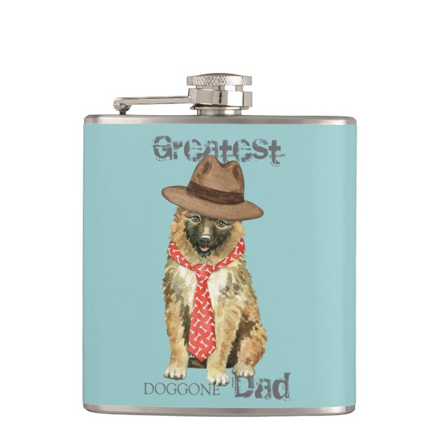 Belgian Laekenois Dad Hip Flask (Front)