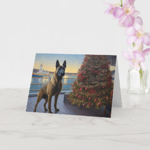 Belgian Malinoi Christmas Cruise: Pawsome Holiday  Card