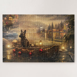 Belgian Malinoi Christmas Festive Voyage Jigsaw Puzzle