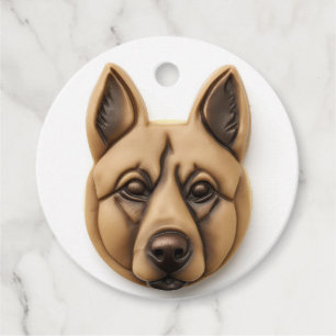 Belgian Malinoi Dog 3D Inspired Favour Tags