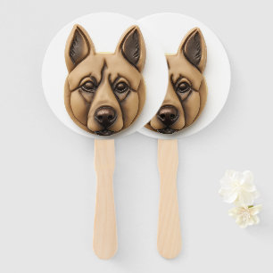 Belgian Malinoi Dog 3D Inspired Hand Fan