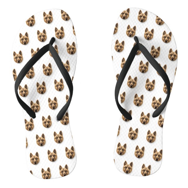 Belgian Malinoi Dog 3D Inspired Jandals (Footbed)