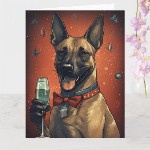 Belgian Malinoi New Year  Card
