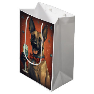 Belgian Malinoi New Year Medium Gift Bag