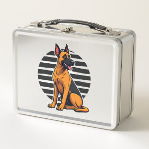 Belgian Malinois (2) Metal Lunch Box